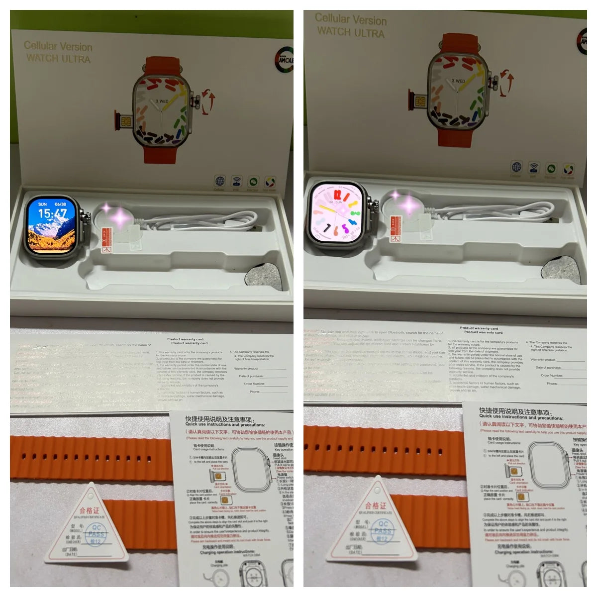 Ultra Amoled Smartwatch 4G Network Sim Card Rotary Camera