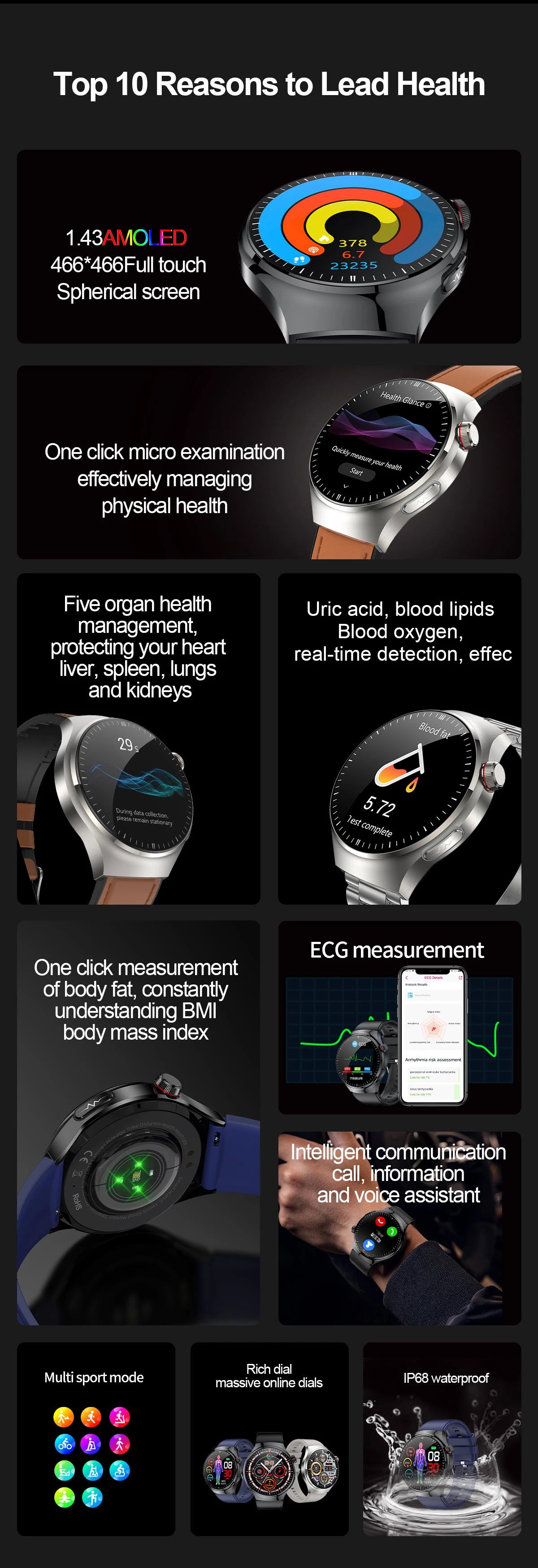 2025 New Smart Health Sport Watch all in one