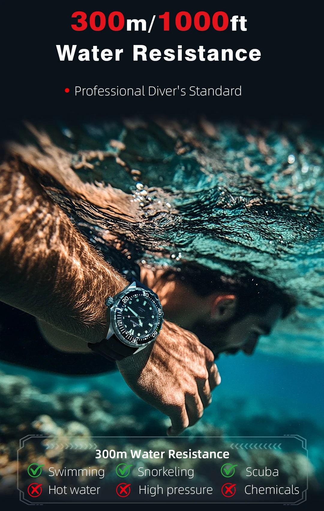 New 2025 Men Luxury Solar Dive Watch