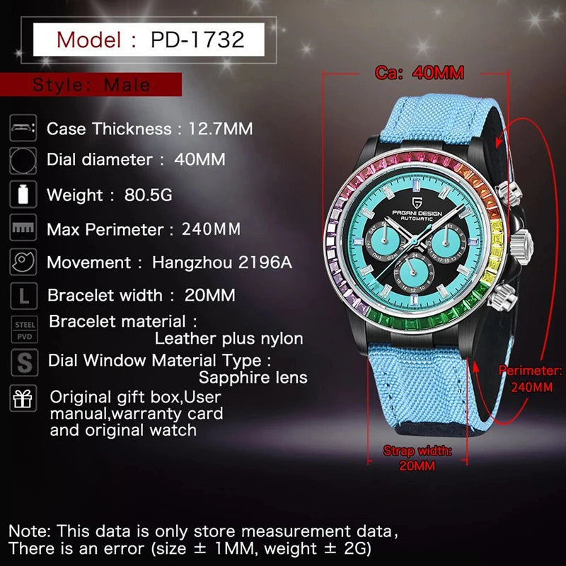 NEW V2 Rainbow Circle Luxury Men Watch
