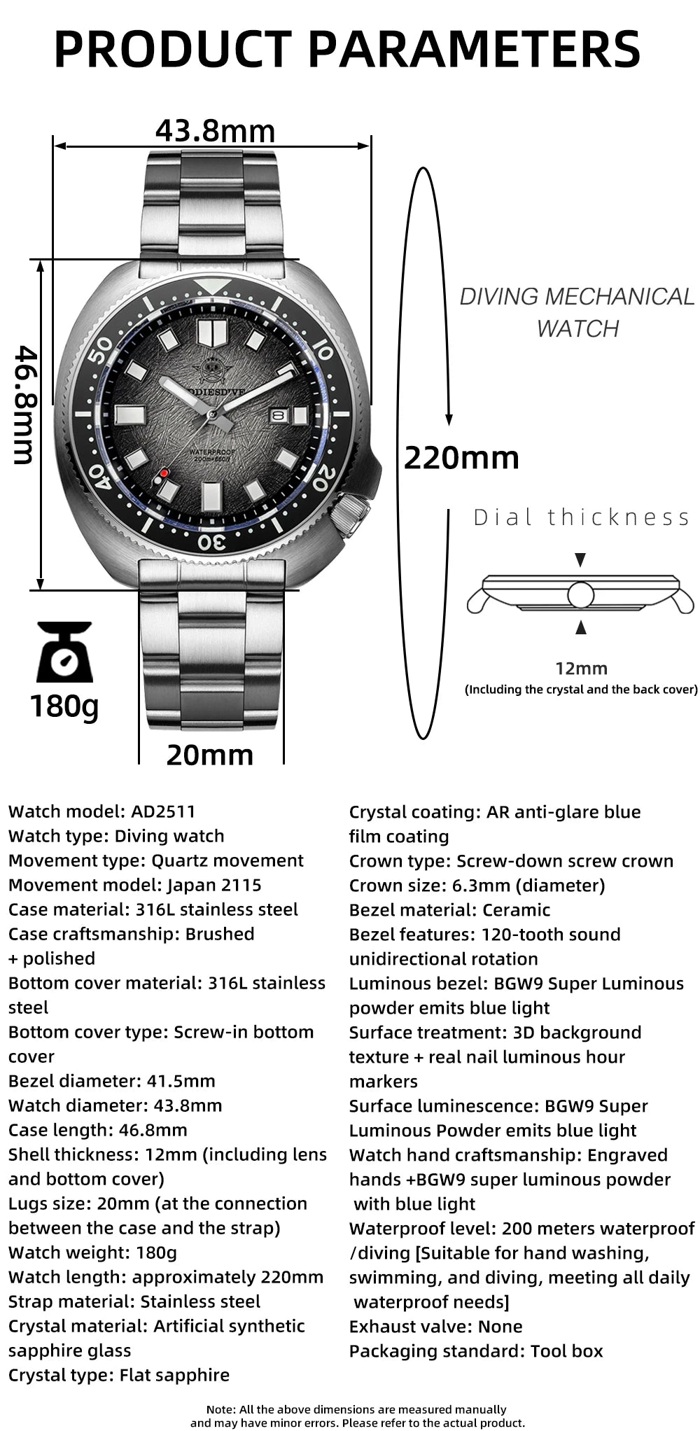 2025 Men Watch Luxury Diver