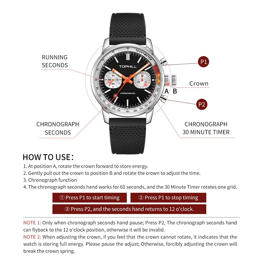 Men Sapphire Pilot Watch