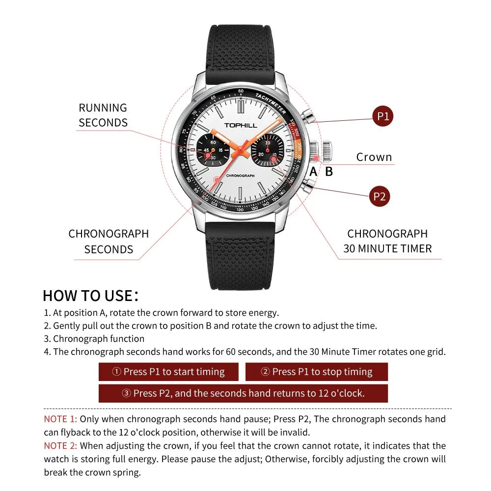 Men Sapphire Pilot Watch