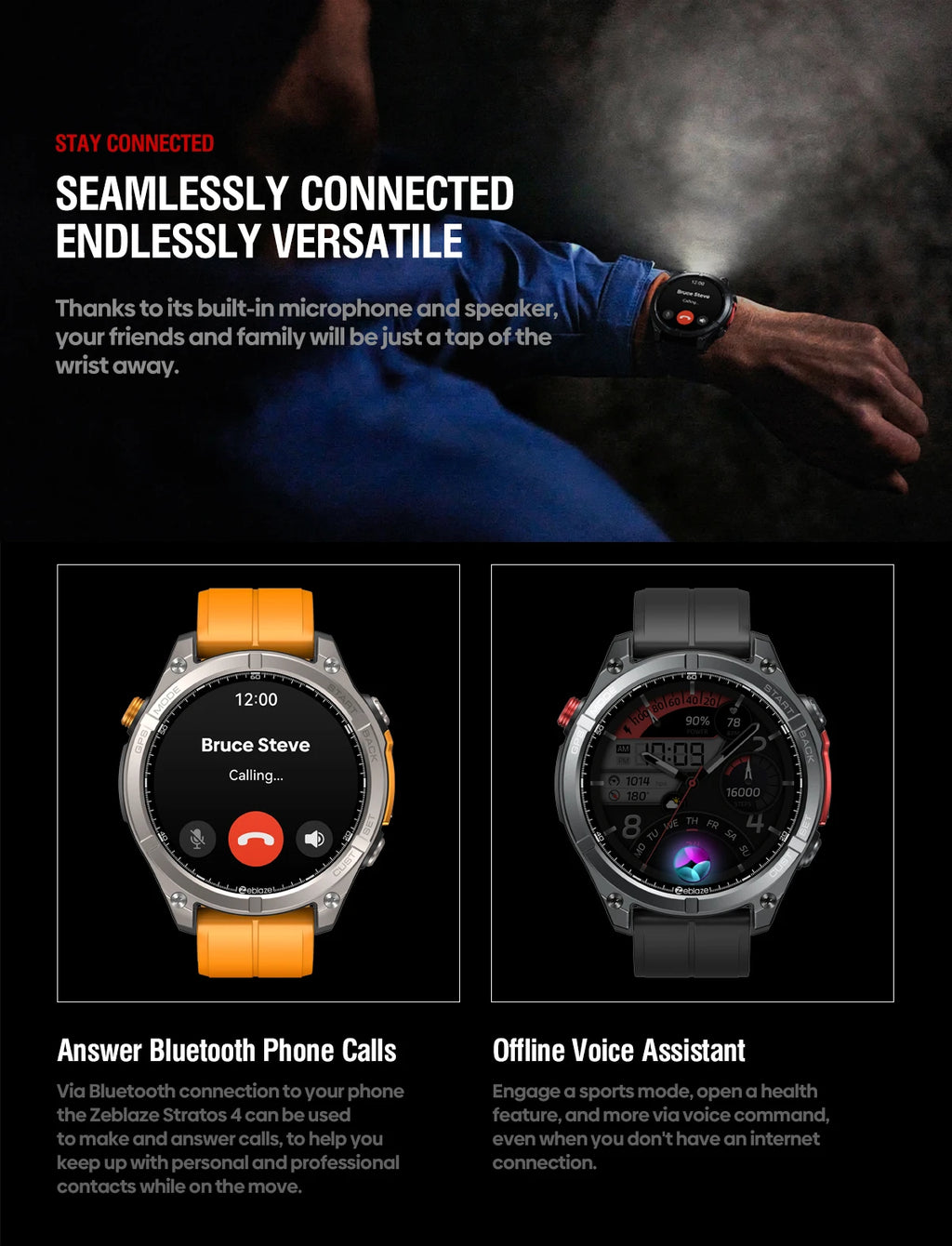 NEW 2025 Stratos 4 GPS AMOLED Smart Watch