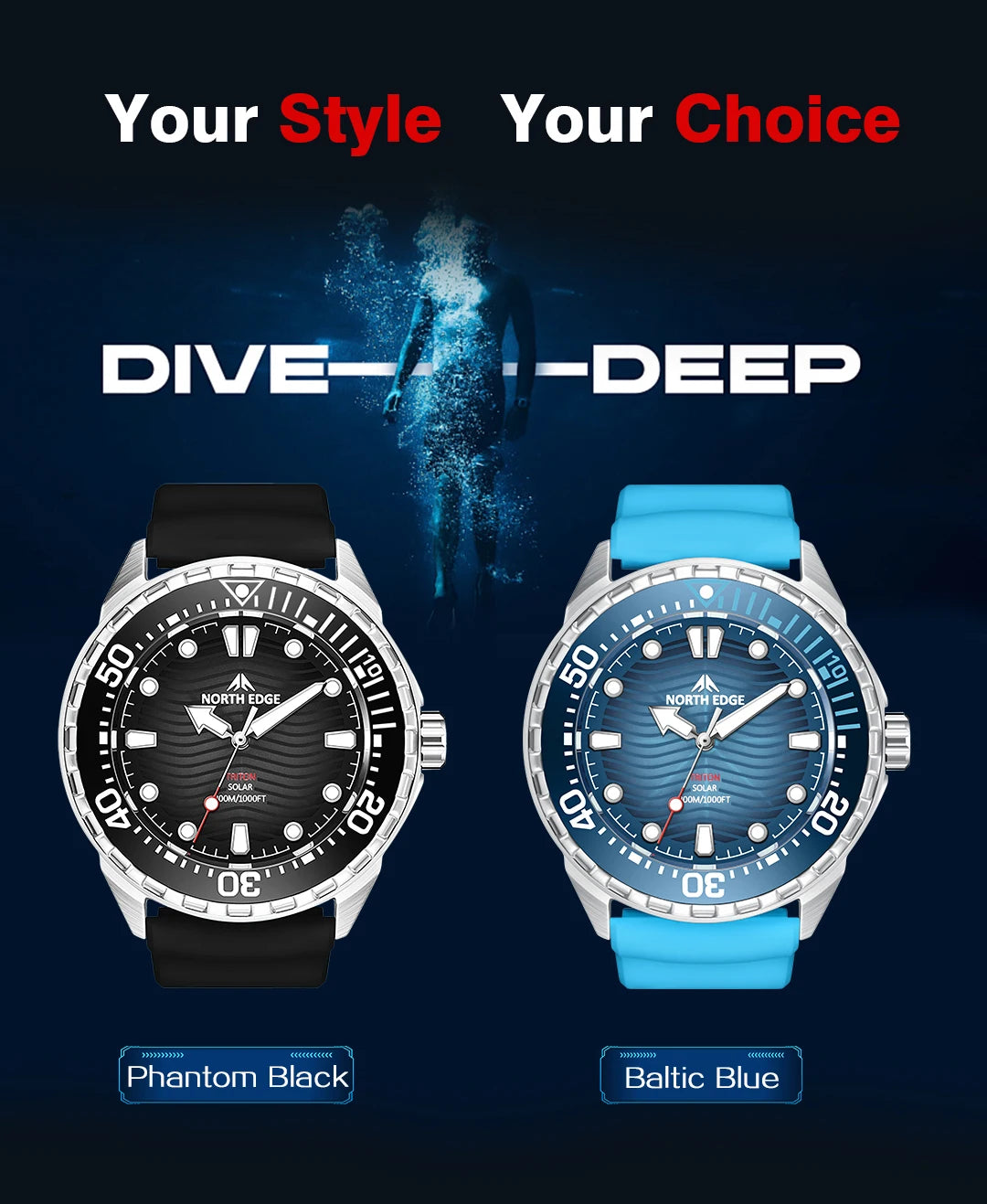 New 2025 Men Luxury Solar Dive Watch